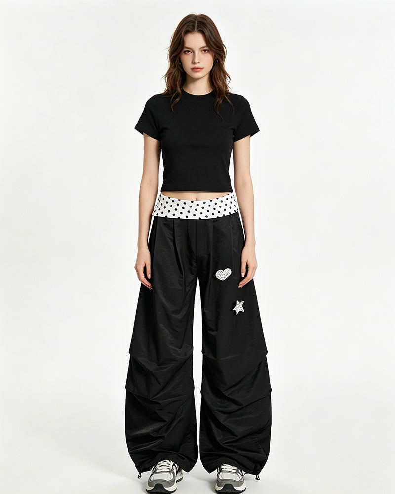 Retro polka dot trousers