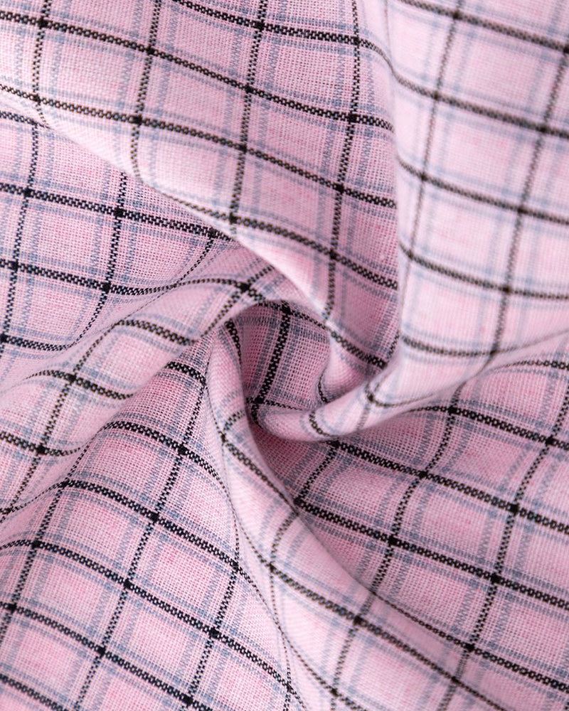 Vintage check short-sleeved shirt