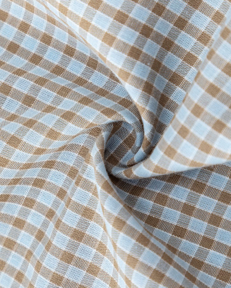 Vintage check short-sleeved shirt