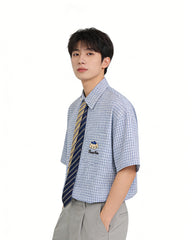 Retro cartoon short-sleeved shirt