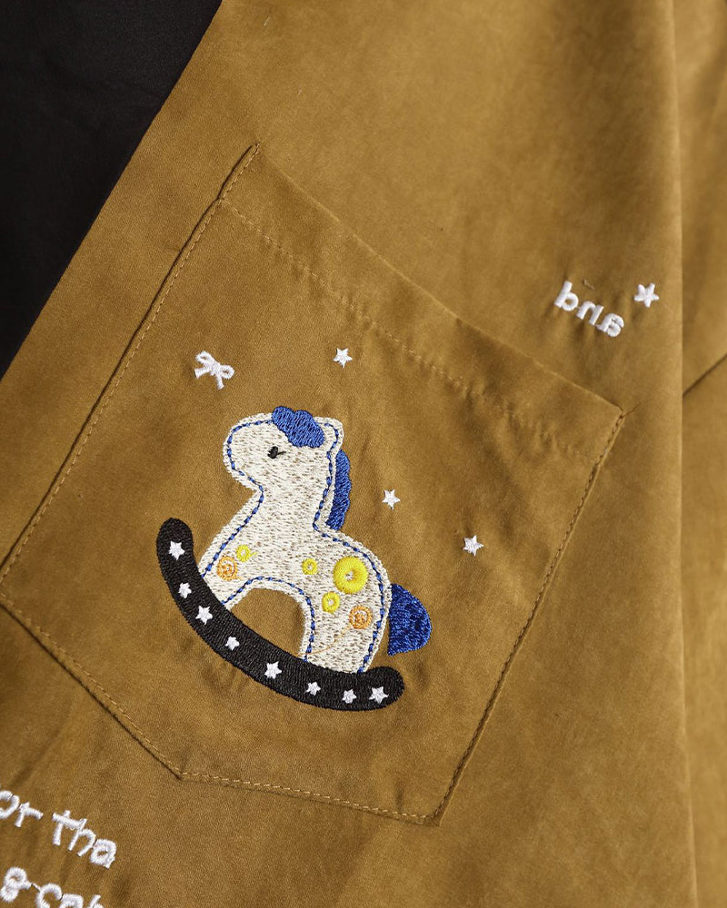 Vintage Embroidered Short Sleeve Shirt