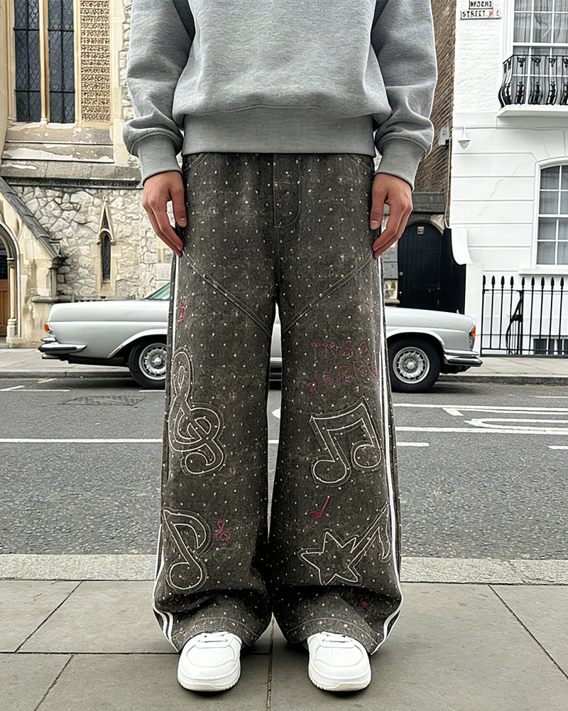 Casual polka dot jeans
