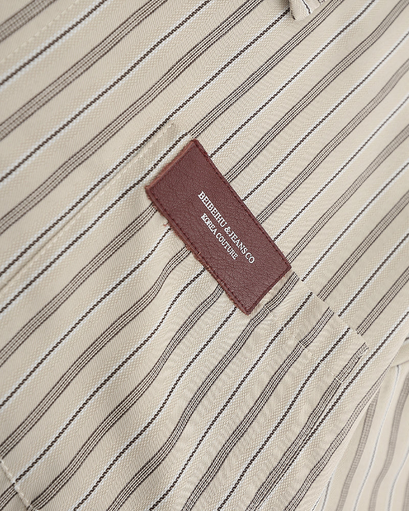 American simple striped shirt