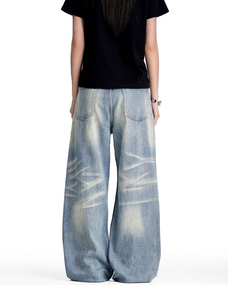 Retro casual straight leg pants