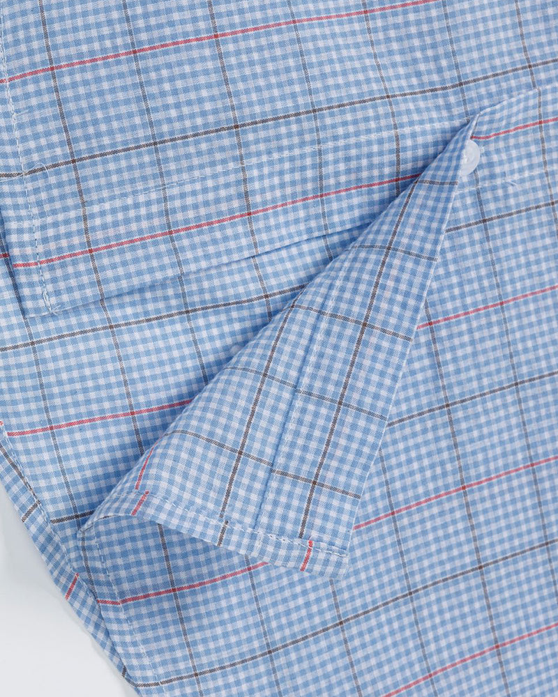 Vintage check short-sleeved shirt