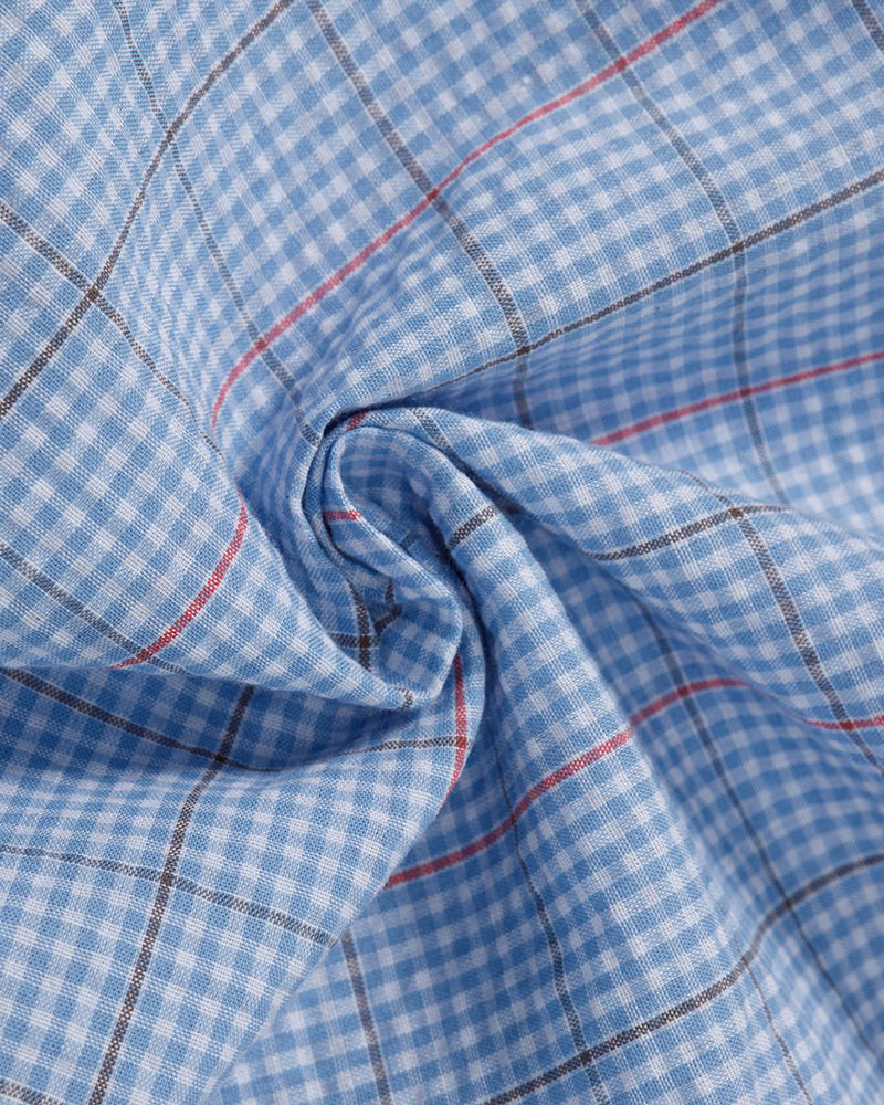 Vintage check short-sleeved shirt