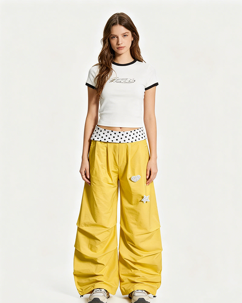Retro polka dot trousers