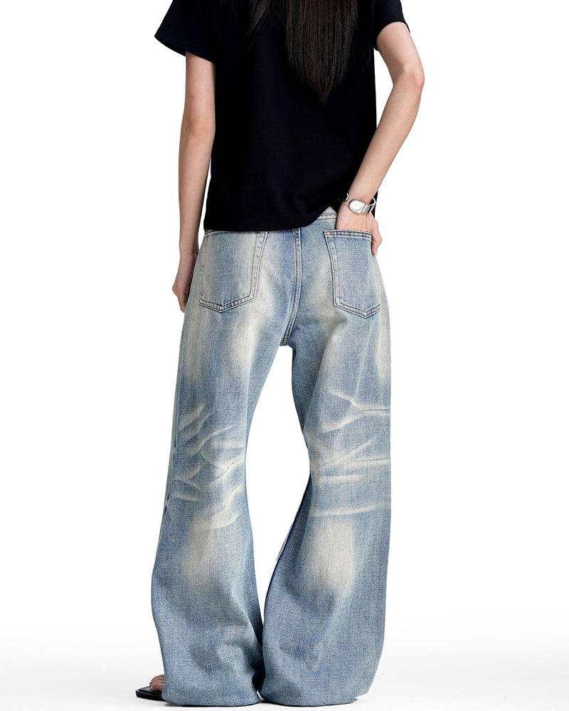 Retro casual straight leg pants