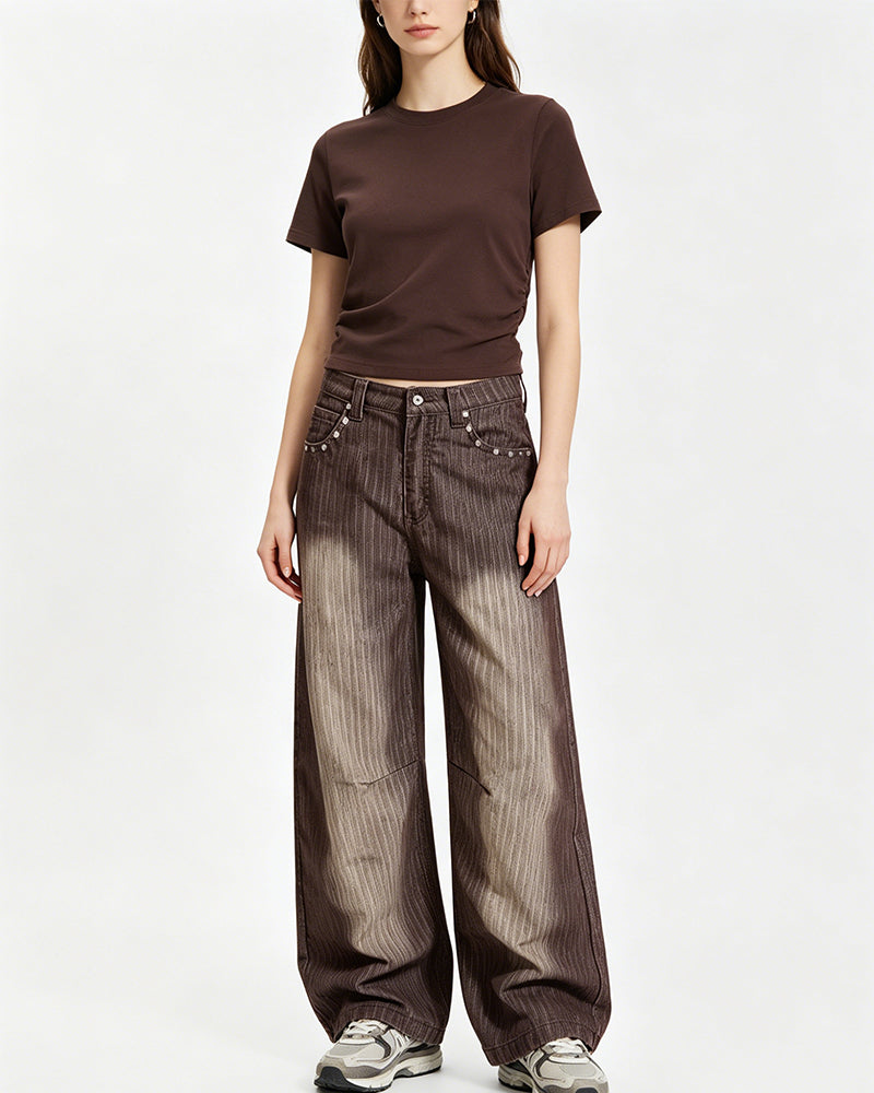 Retro casual trousers