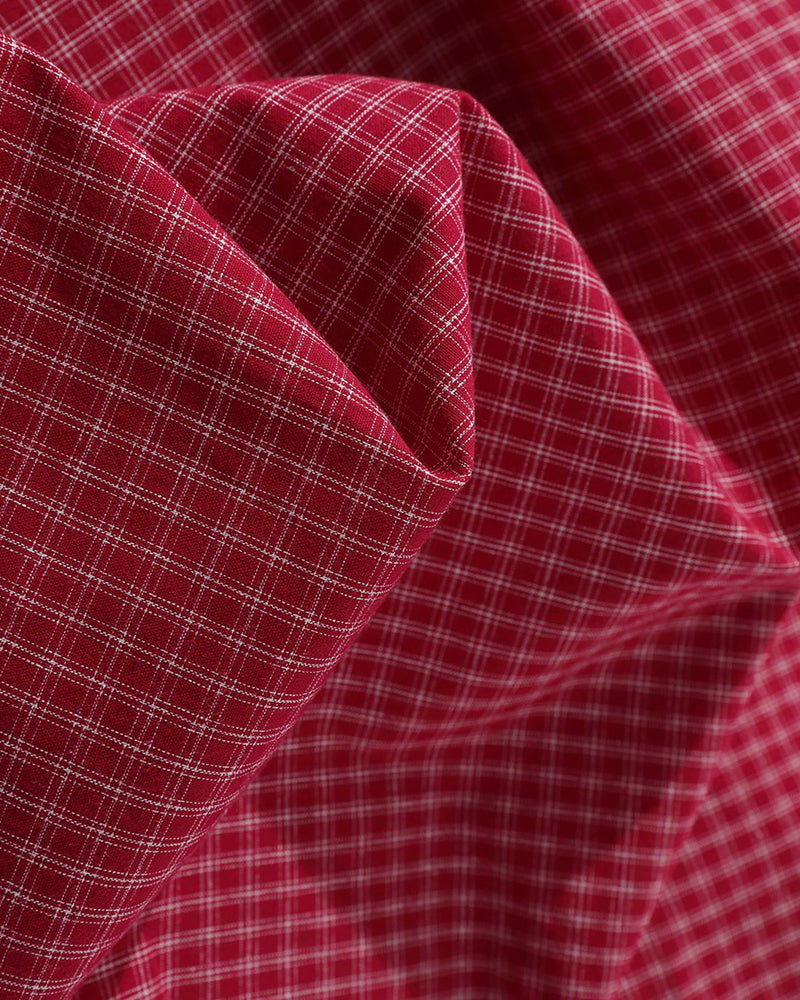 Vintage check short-sleeved shirt