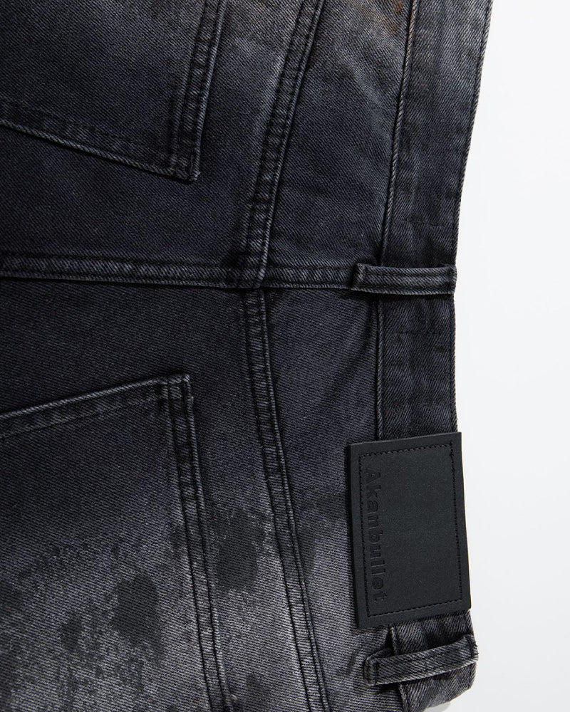 Washed straight jeans