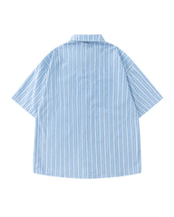 Simple striped short-sleeved shirt