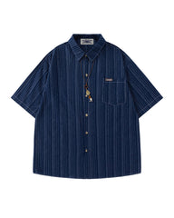 Retro casual short-sleeved shirt