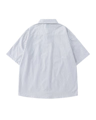 Simple striped short-sleeved shirt