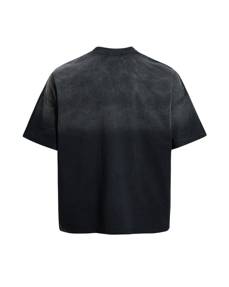 Distressed vintage short-sleeve