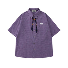 vintage plaid short sleeve shirt