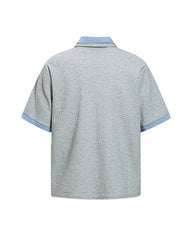 Embroidered Colorblock Short Sleeve T-Shirt
