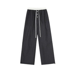 Plaid loose trousers