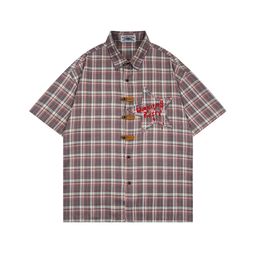 Retro star short-sleeved shirt