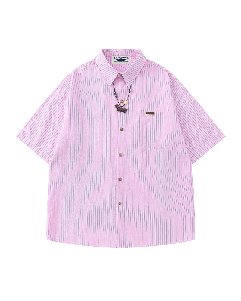 Casual loose short-sleeved shirt