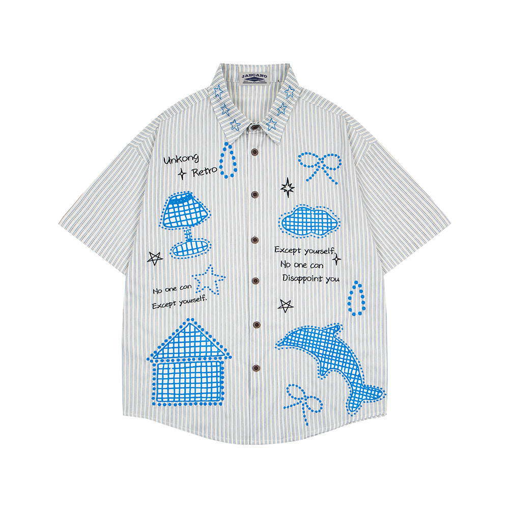 Vintage Embroidered Short Sleeve Shirt