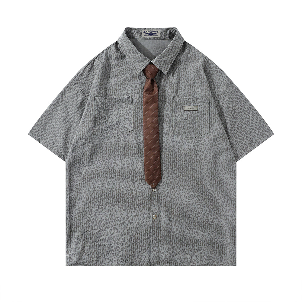 Retro versatile short-sleeved shirt