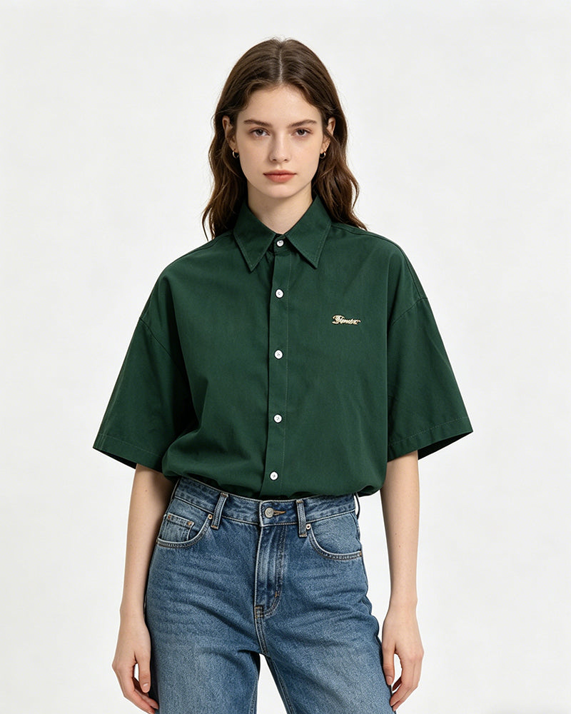American retro simple shirt