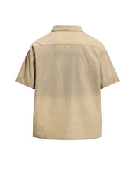 Distressed casual short-sleeved shirt