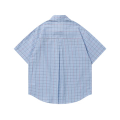 Vintage check short-sleeved shirt