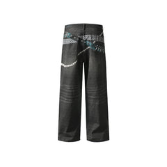 Designer straight jeans