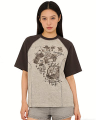 Retro Casual Versatile Short Sleeve