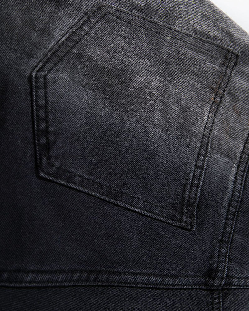Washed straight jeans