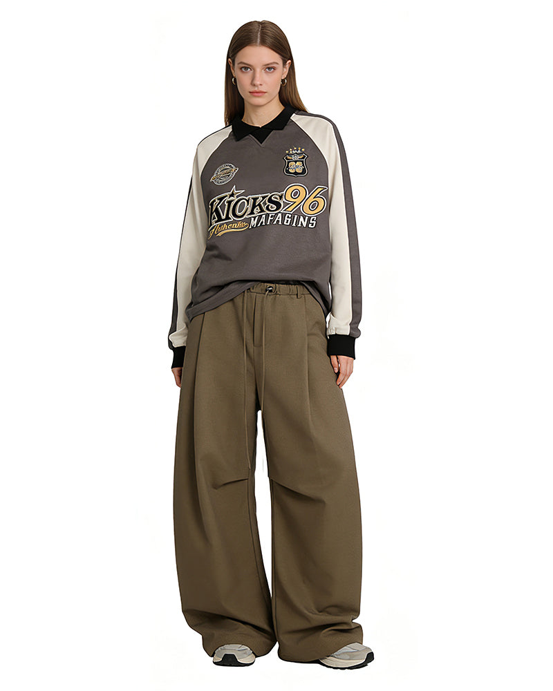 Loose-fitting casual wide-leg pants