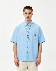 striped short-sleeved shirt
