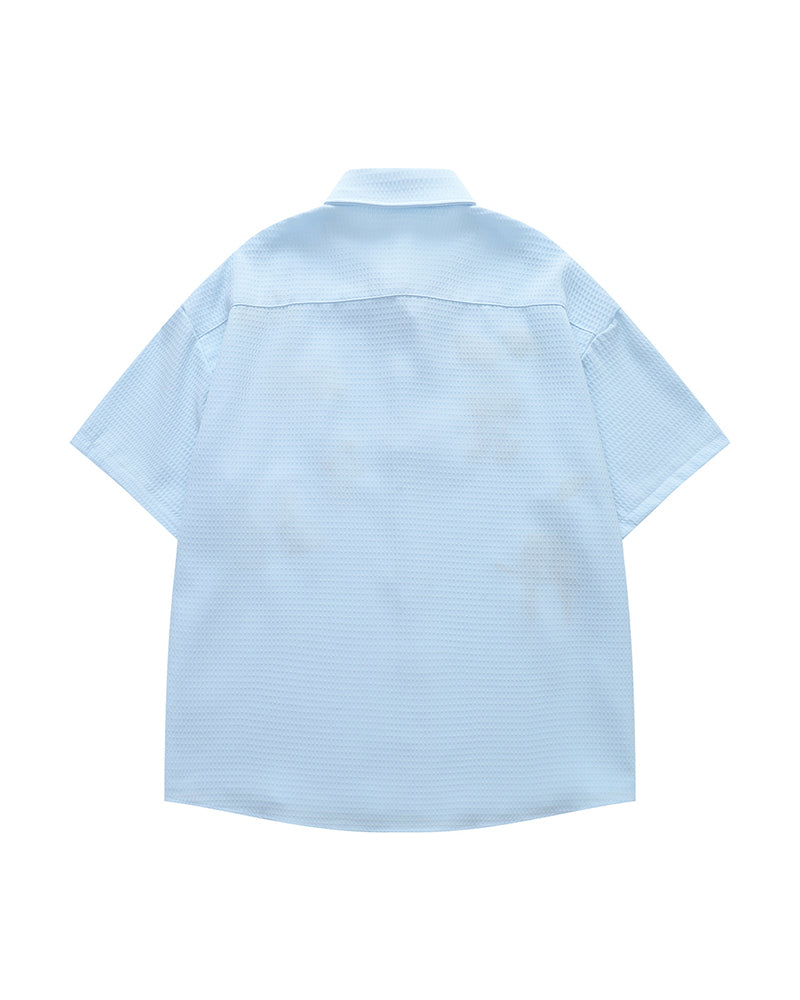 Colorful floral short-sleeved shirt