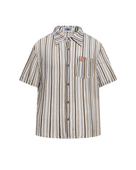 striped short-sleeved shirt