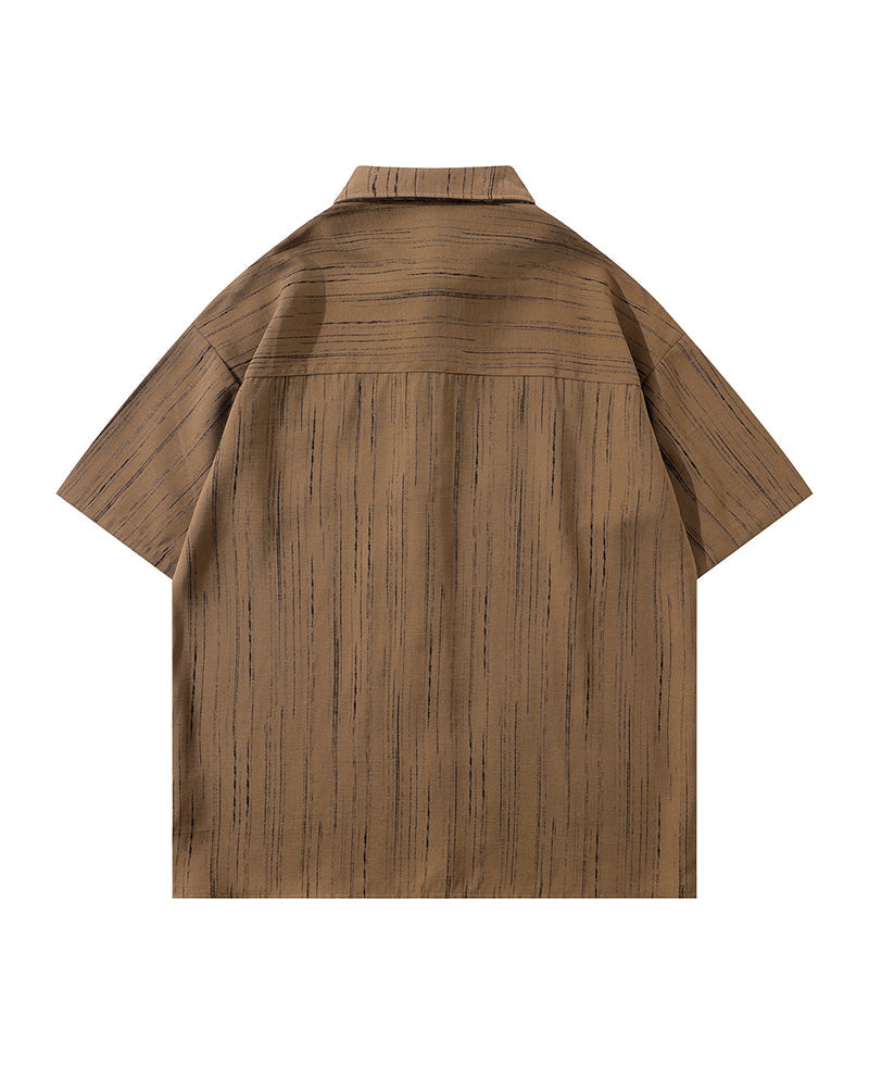 Vintage Striped Short Sleeve Shirt