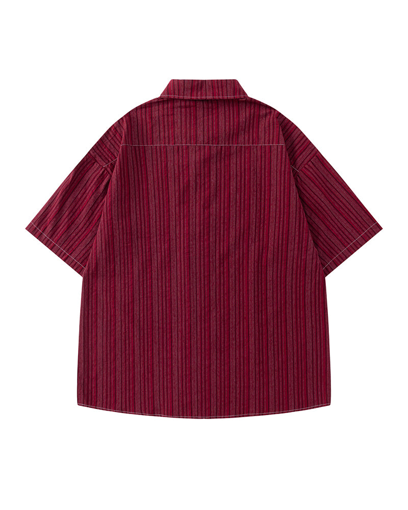 Retro casual short-sleeved shirt