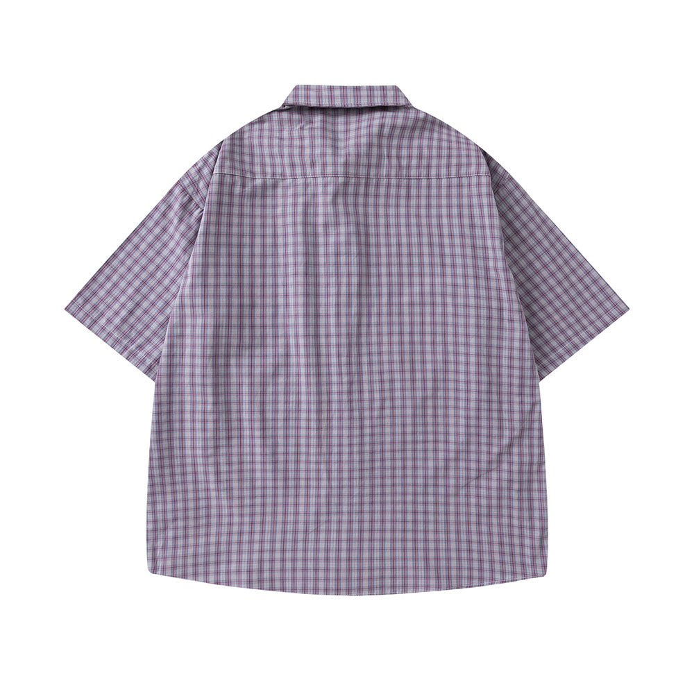 Preppy Plaid Short Sleeve Shirt
