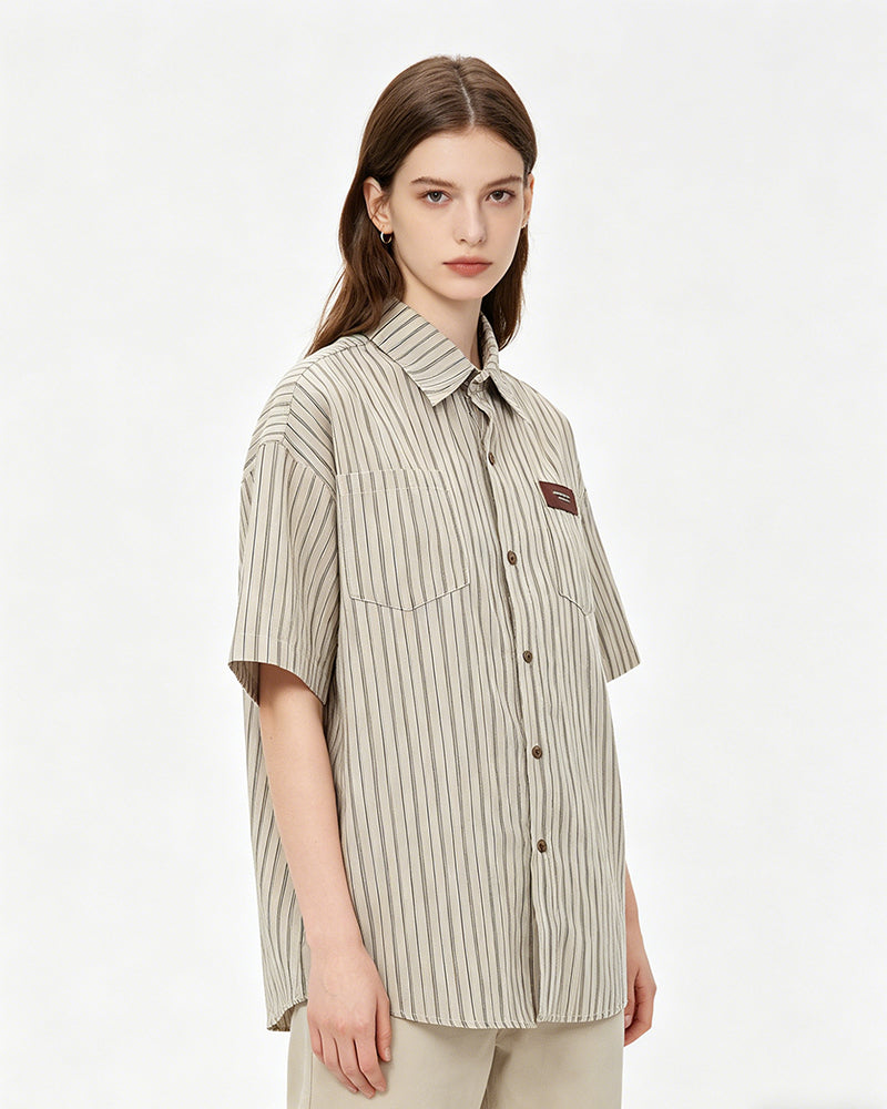 American simple striped shirt