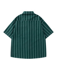 Simple striped short-sleeved shirt