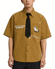 Vintage Embroidered Short Sleeve Shirt