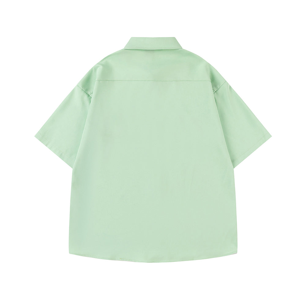 Embroidered Puppy Short Sleeve Shirt