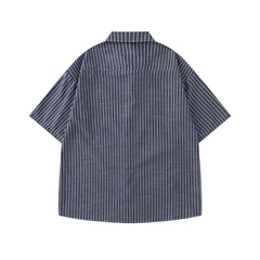 Retro floral short-sleeved shirt