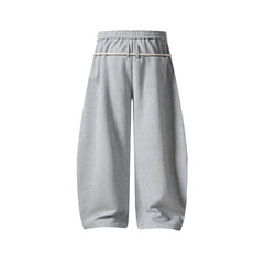 Color-blocked straight-leg sweatpants
