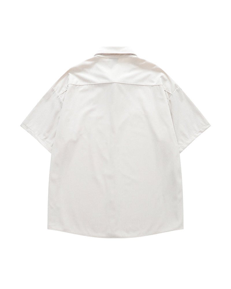 Retro floral short-sleeved shirt
