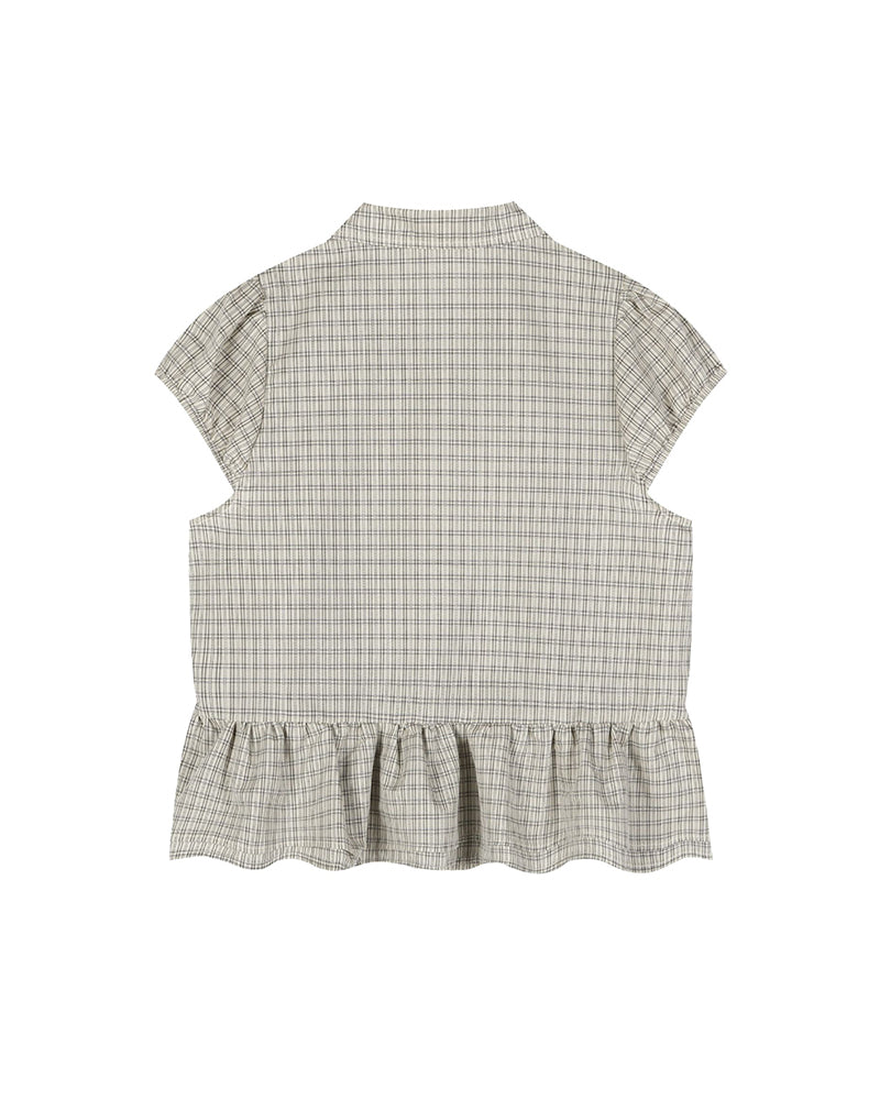 Plaid short-sleeved shirt (women's)