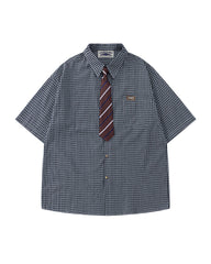 Retro versatile short-sleeved shirt