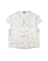 Colorful polka dot short-sleeved shirt (women's)
