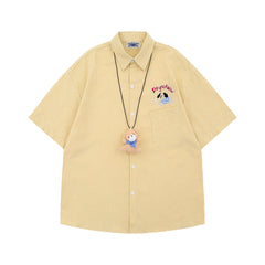 Cute embroidered short-sleeved shirt